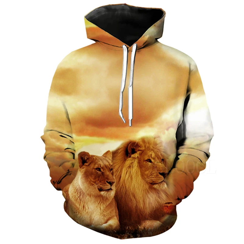 Lion Hoodies 3 Толстовки со львом больших размеров с принтом животных толстовки для мужчин/женщин Повседневный пуловер с капюшоном спортивный костюм куртка топы худи poleron hombre - Цвет: Lion Hoodies 3