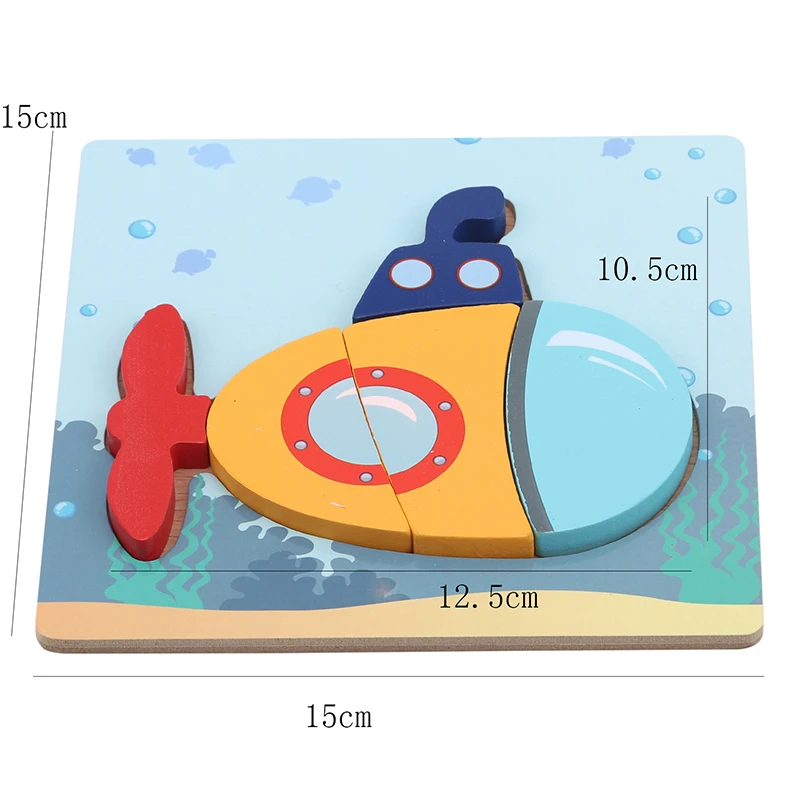 

Cartoon Baby Wooden 3d Puzzle Tangram Shapes Learning Animal Intelligence Jigsaw Puzzle Toys Children Educational Toy