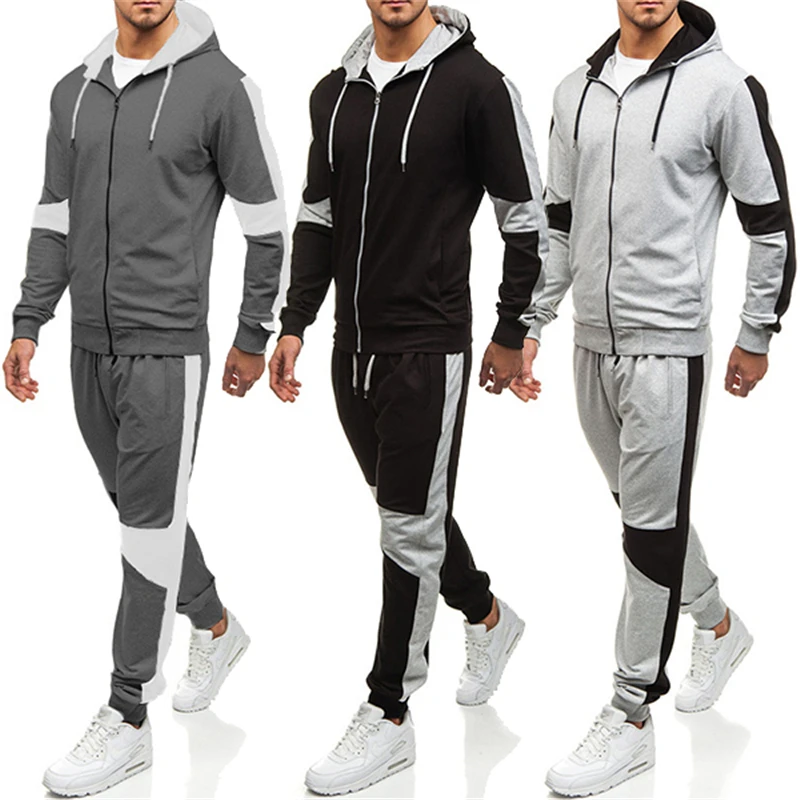 

2020 New Brand Man Tracksuit Men's Sets Sportswear Zipper Hoodies+Pants Male Casual Sweatshirts Coat Sports Suits Men's Clothing