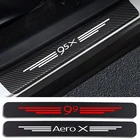 4 шт., Защитная Наклейка на порог автомобиля из углеродного волокна для Saab 93 94 95 99 900S 9000 Hirsch 93X 94X 95X 97X aero X, аксессуары