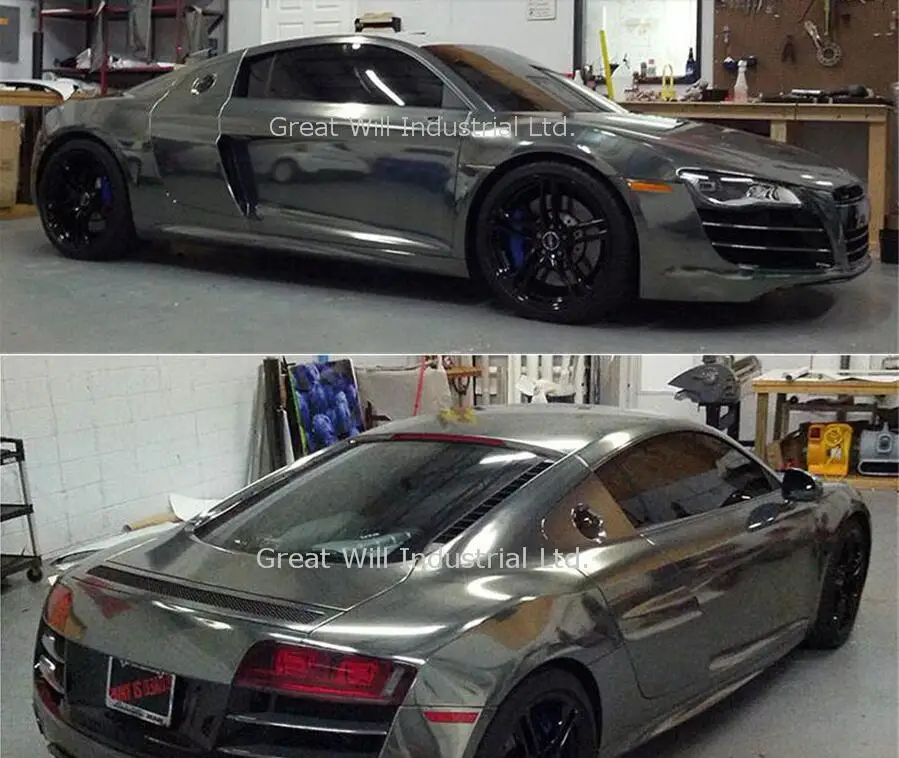 Низкопрочная виниловая пленка высокопрочная блестящая черная растягивающаяся