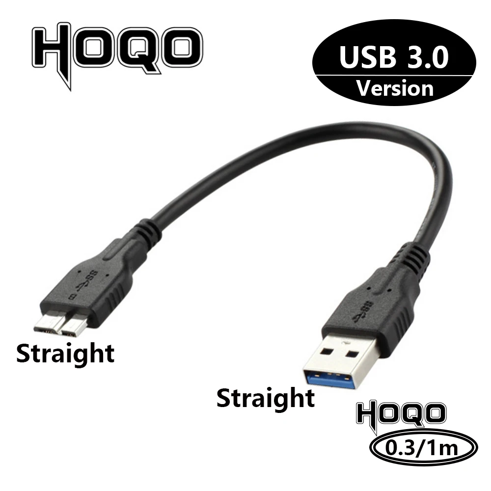 90 Degree UP Down Left Right Angled USB 3.0 Type A to Micro B Male Cable for Samsung S5 Note 3 HDD External Hard Drive Disk | Компьютеры и