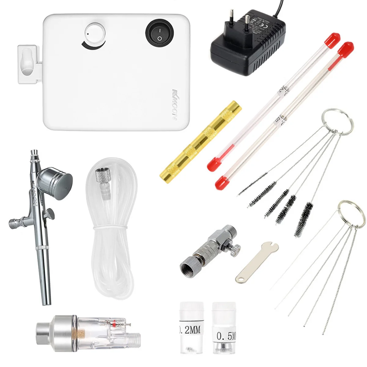 KKmoon Аэрограф Двойного Действия мини воздушный компрессор Набор аэрографа для