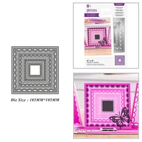 square background frame metal cutting dies for diy scrapbook album paper card decoration crafts embossing 2021 new dies