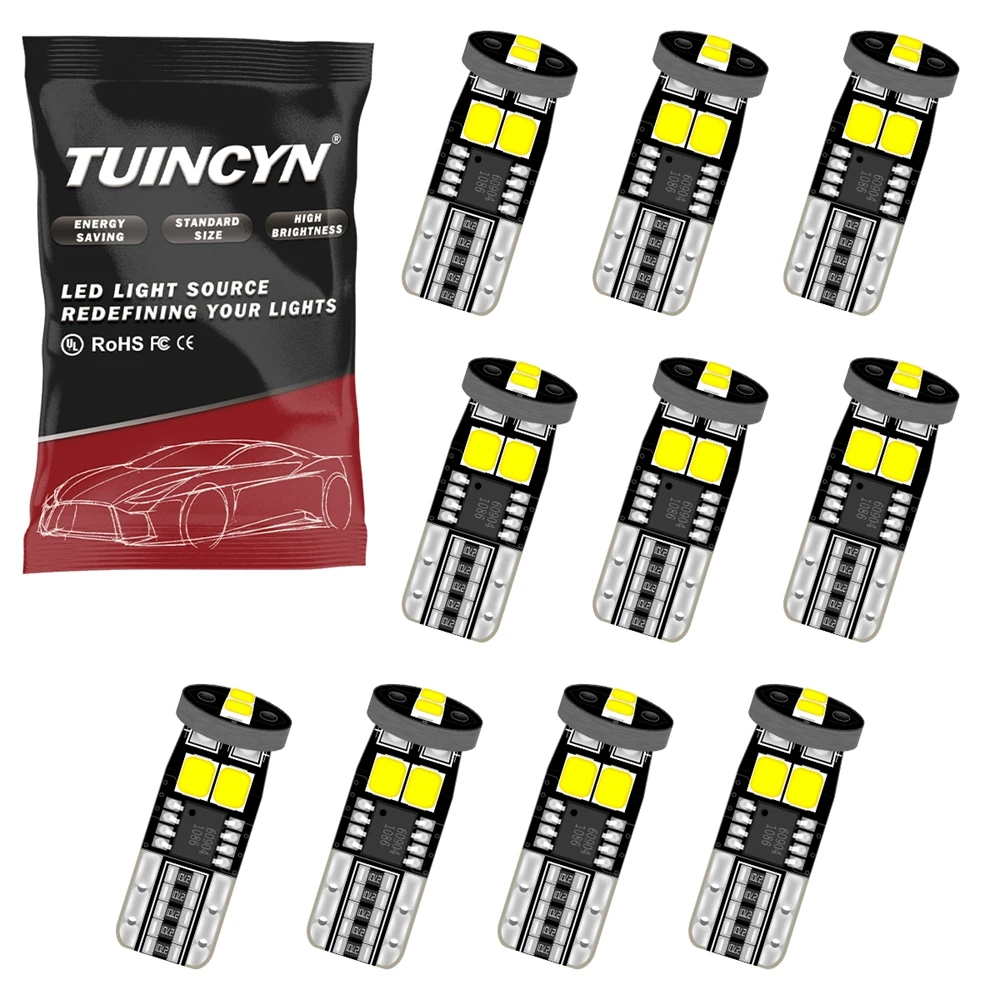 10X T10 LED W5W Canbus автомобильный внутренний светильник 194 168 501 6SMD 3030 светодиодный для