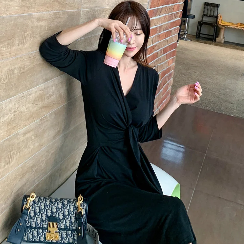 Женский корсет с длинным рукавом повседневное облегающее платье осенне-зимнее