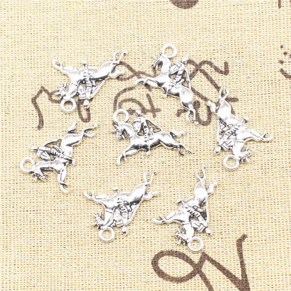 

Подвеска Jewelry 17x2 5 мм Шармы для верховой езды антикварный серебряный цвет 10 шт.