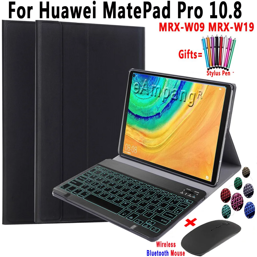 backlit keyboard case for huawei mediapad t5 10 m5 lite 10 1 m5 10 pro m6 10 8 matepad 11 10 4 pro 10 8 case keyboard mouse mice free global shipping