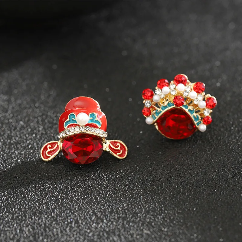 

Chinese Wedding Red Hat Creative Ruby Opera Hat Brooch Chinese Style Hat Antique Wedding Hat Brooch Ruby Hat Fashion Backpack