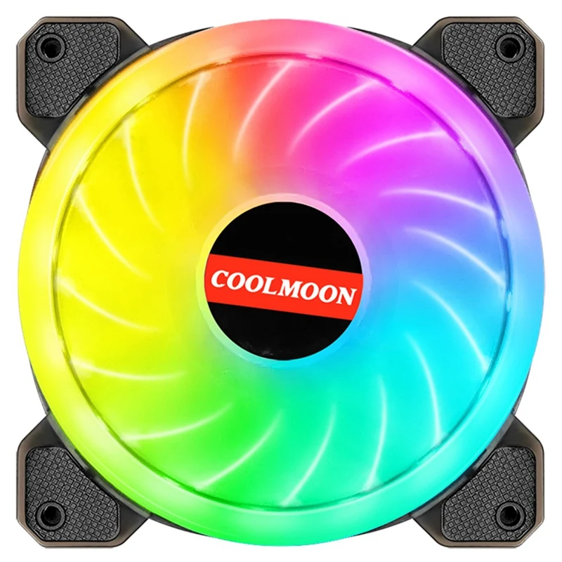 

COOLMOON Starlight чехол для компьютера, охлаждающий вентилятор для ПК, регулировка RGB, 120 мм, тихий кулер для компьютера, чехол для ЦП с RGB-подсветкой, ...