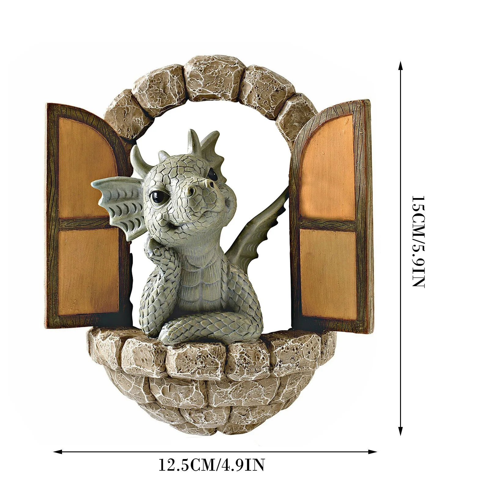 

New 2021 High Quality 2pcs Cute Dinosaur Resin Decoration Household Pendant Outdoor Garden Crafts Home & Garden Accessories