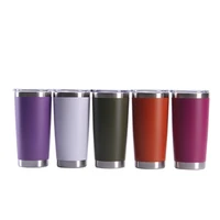 20oz double layer mug portable stainless steel pure color vacuum roller insulated travel coffee cup water cup flask