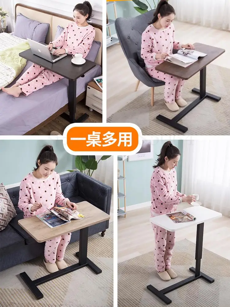 Bedside Table Lazy Adjustable Sofa Laptop Computer Bedroom Lift Mobile Writing Bed Small |