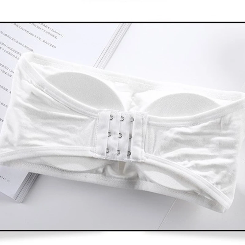 Женский бесшовный Укороченный бюстгальтер черный/белый размера плюс | Женская