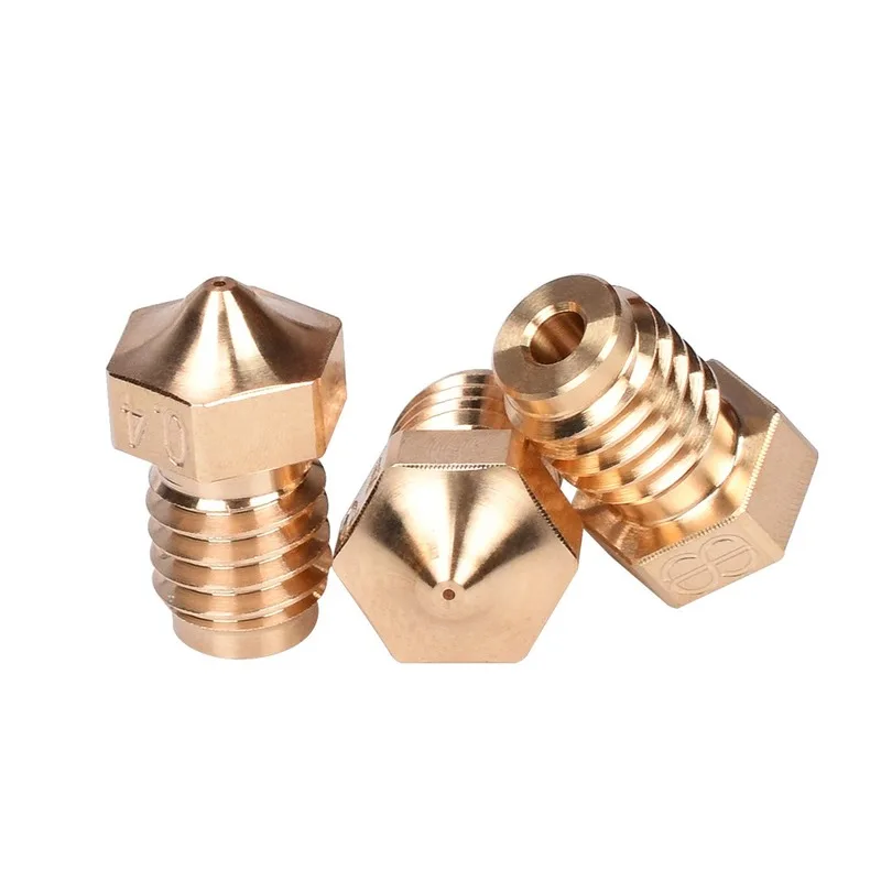 

Phaetus Brass V6 Nozzle 0.2 0.4 0.6 0.8MM 3D Printer Parts For V6 Hotend I3 MK3 Extruder Heater Block 1.75mm Filament PLA ABS
