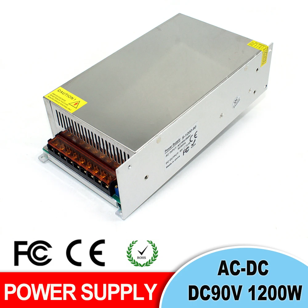 Импульсный источник питания DC 90V 13.3A 1200W Трансформатор источника 220V 110AC DC60V SMPS для
