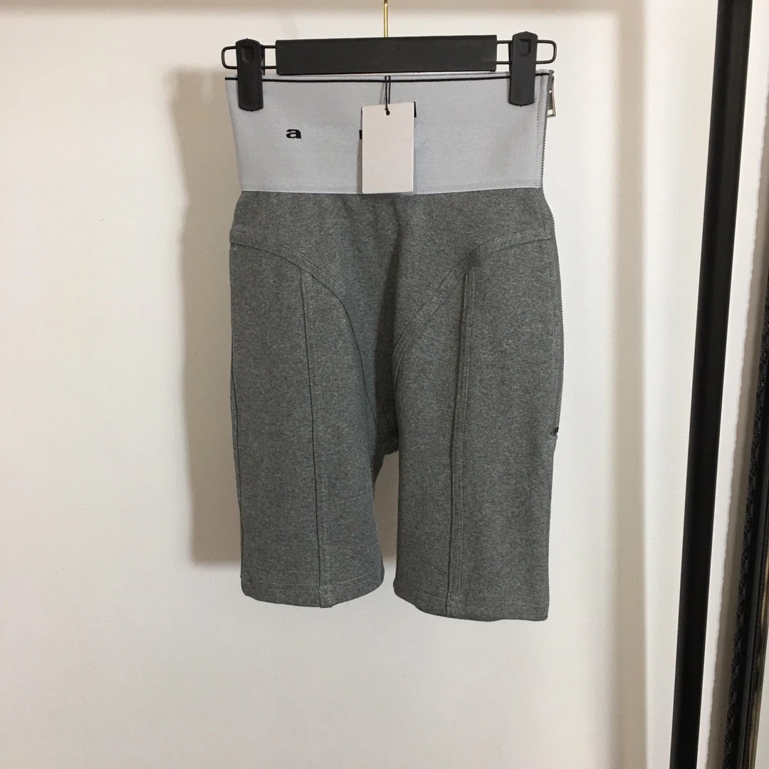 

High Quality Luxury Summer Sexy Women Letter Knit Wide Waist Elastic Body Shaping Sports Yoga Shorts