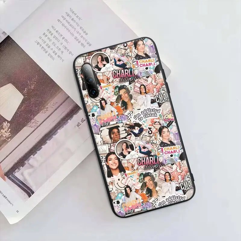 Charli Damelio Black Silicone Mobile Phone Cover Case For Huawei Y6 Y7 Y9 Prime 2019 Y9s Mate 10 20 40 Pro Lite Nova 5t | Мобильные