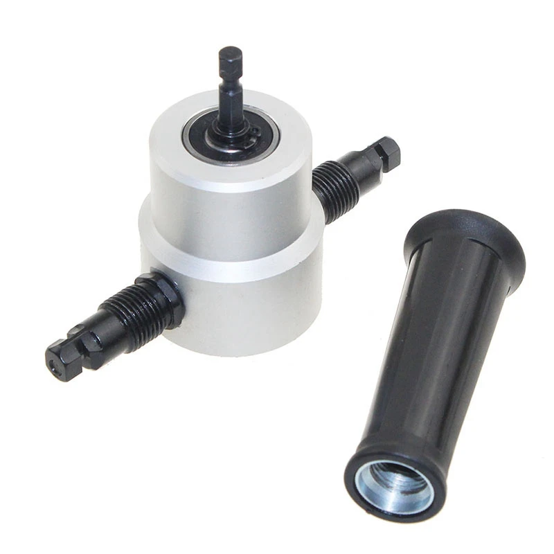 Big deal 360 Degree Rotary Metal Cutting Double Head Sheet Saw Cutter Tool Drill Attachment Free Nibbler Meta | Инструменты