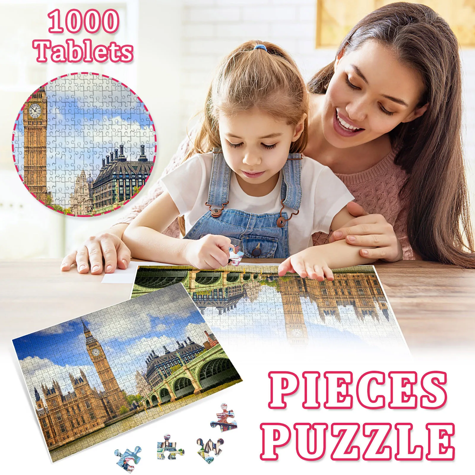

1000 Large Adult And Children's Puzzle Festival Gift Virtual Puzzle Christmas Gifts Developmental Baby Fidjet Toys