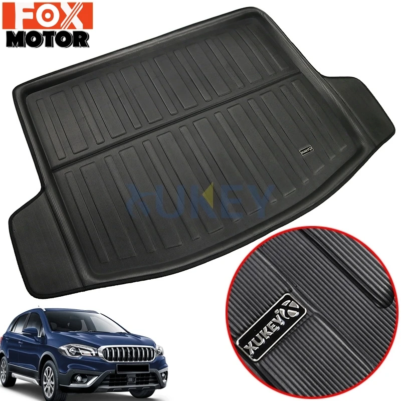 

Подходит для Suzuki NEW SX4 S-Cross кроссовер 2014-2018 задний коврик Багажника Грузовой пол загрузочный поднос ковер протектор коврик 2015 2016