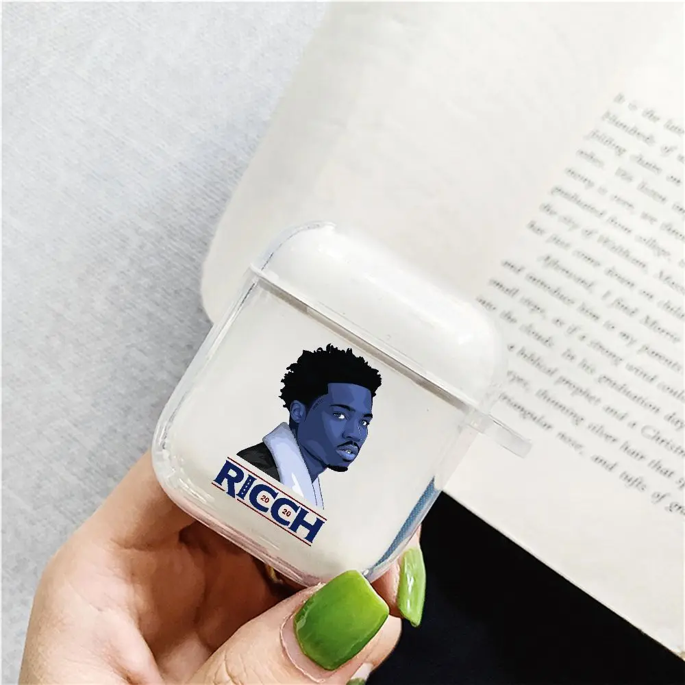 Прозрачный чехол для наушников Roddy Ricch, аксессуары для Apple airpods, чехол s 1 2, силиконовый мягкий чехол из ТПУ для Airpod pro