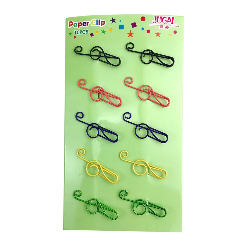 Милые металлические зажимы 100 шт. сердце музыка слон бумага с кроликом Фламинго