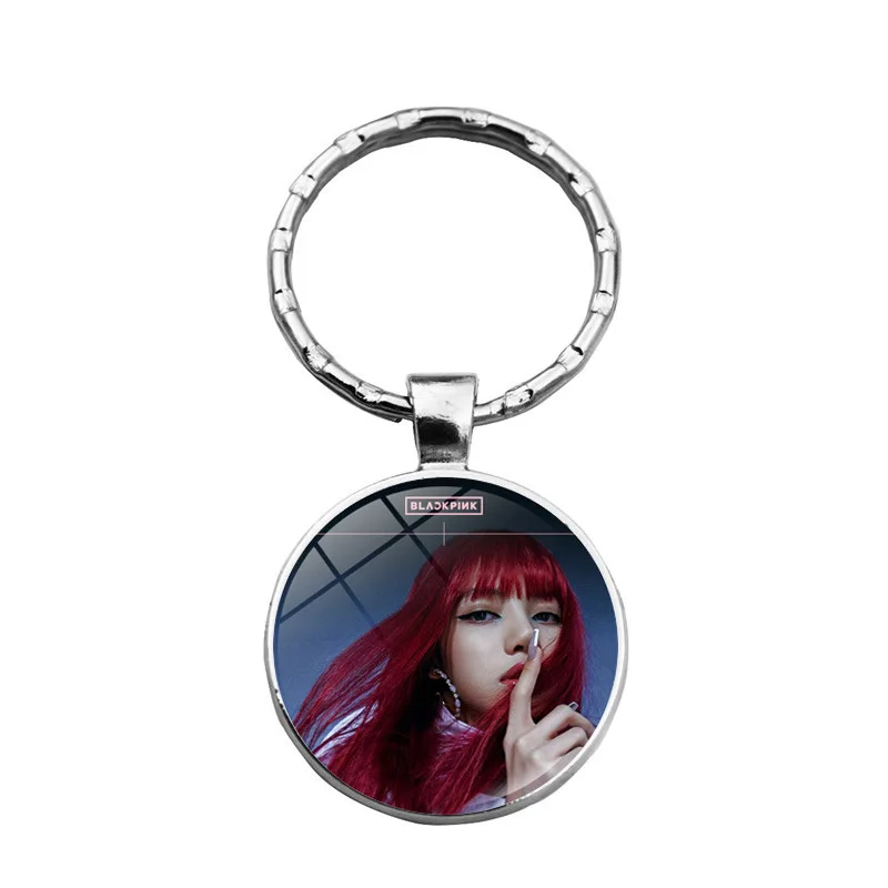 Металлический брелок JISOO LISA ROSE JENNIE кольцо для ключей Модный милый маленький