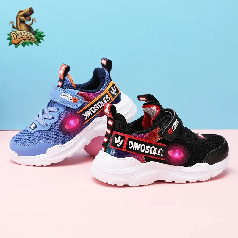 Кроссовки для мальчиков DINOSKULLS светящиеся кроссовки с динозавром 3 светильник ка