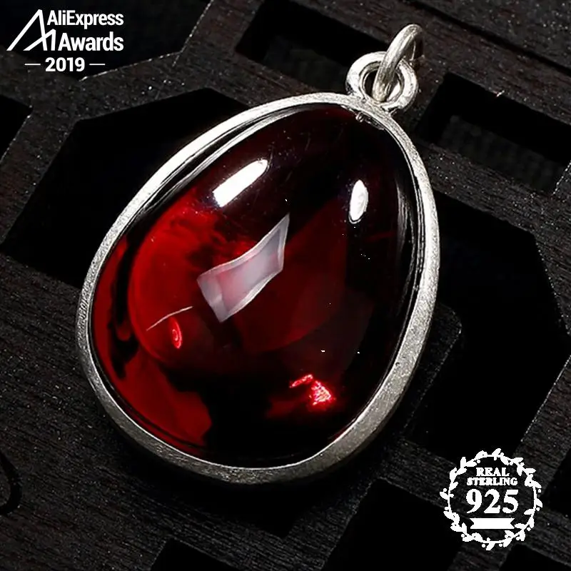 Женский винтажный кулон с рубинами ожерелье ручной работы из натурального