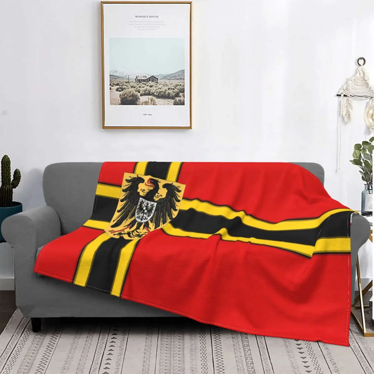 

New German Flag Blanket Velvet Spring Autumn Germany Breathable Lightweight Thin Throw Blanket for Home Outdoor Bedding Throws