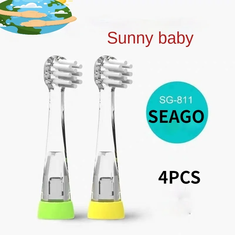 

Электрическая звуковая зубная щетка Seago Baby SG-602/EK1, экологически чистая насадка для первичной зубной щетки, защищает ее, SG-811