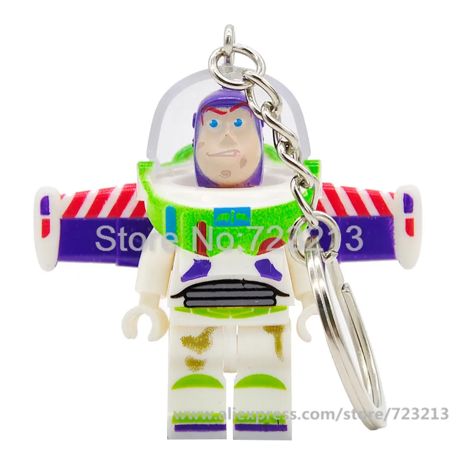 Buzz Lightyear Один мультфильм Кот История игрушек фильм волшебник OZ Брелок фигурка Барт Базз Лайтер строительные блоки модели игрушки - Цвет: Buzz Lightyear