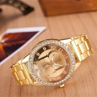 2021 special offer new high quality ch ladies sports quartz watch fashion rose gold stainless steel rhinestone digital watch hot