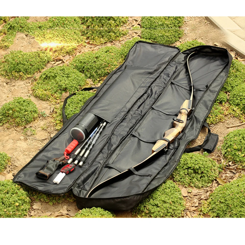

170CM Long Recurve Bow Archery Storage Bag Large Capacity Canvas Multifunctional Tote Bag Shoulder Pouch for Archery