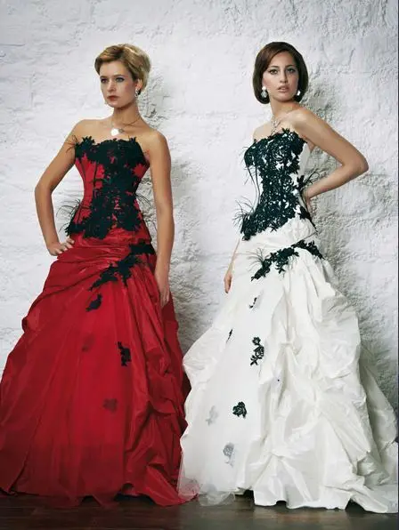 

free shipping luxury 2019 new hot sale Red or Black Applique Line Ball Gown Formal Party Pageant Quinceanera bridesmaid Dress