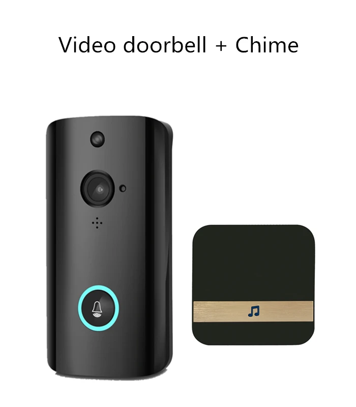Option 1 Vikewe M9 видео дверной звонок умный беспроводной WiFi дверной звонок для безопасности визуальная запись домашний монитор ночное видение домофон дверной телефон - Название цвета: Option 1