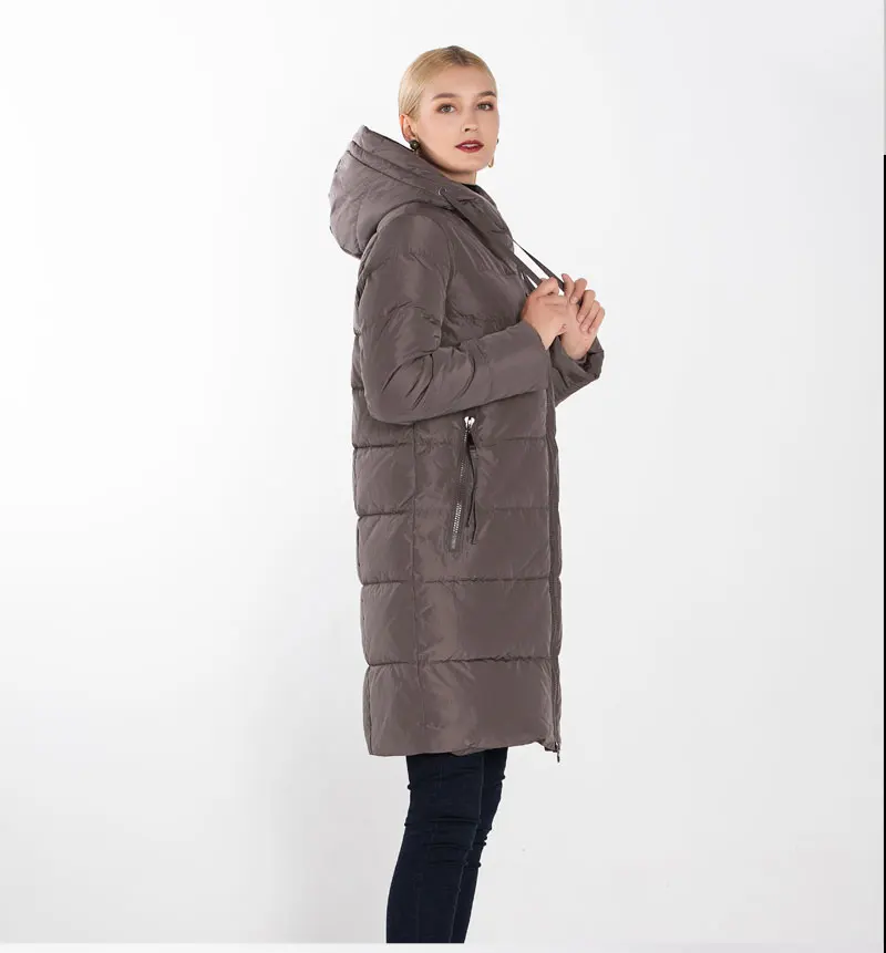 MODERN NEW SAGA Winter Long Coat Women Hooded Warm Long Jacket Women Winter Parka Ladies Coats Overcoat Woman Winter Coat