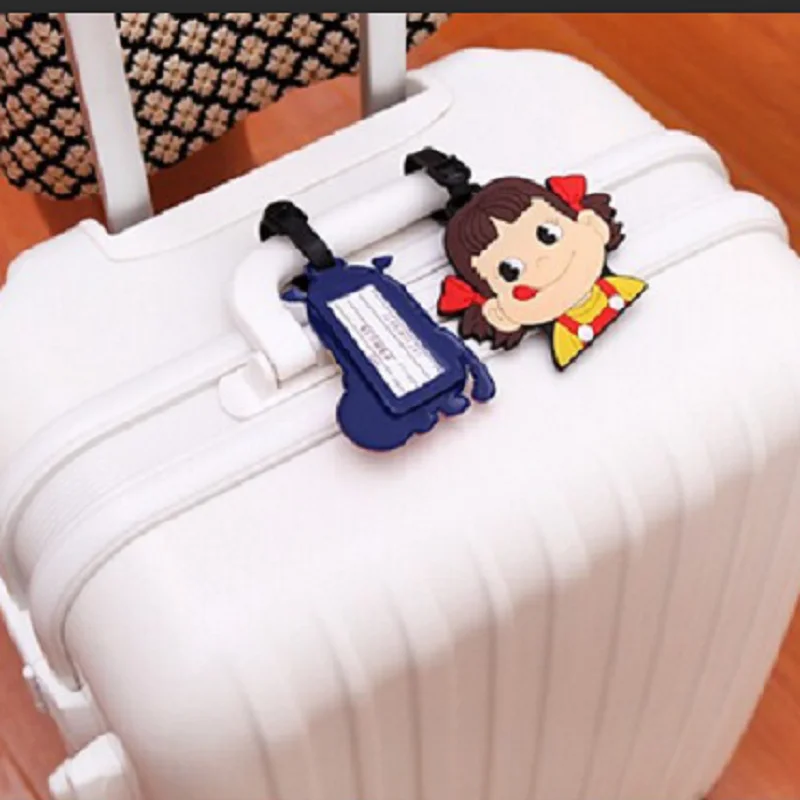 

6pcs Luggage Tags Cartoon Boarding Identification Baggage Labels Suitcase ID Addres Holder Boarding Tag Travel Accessories