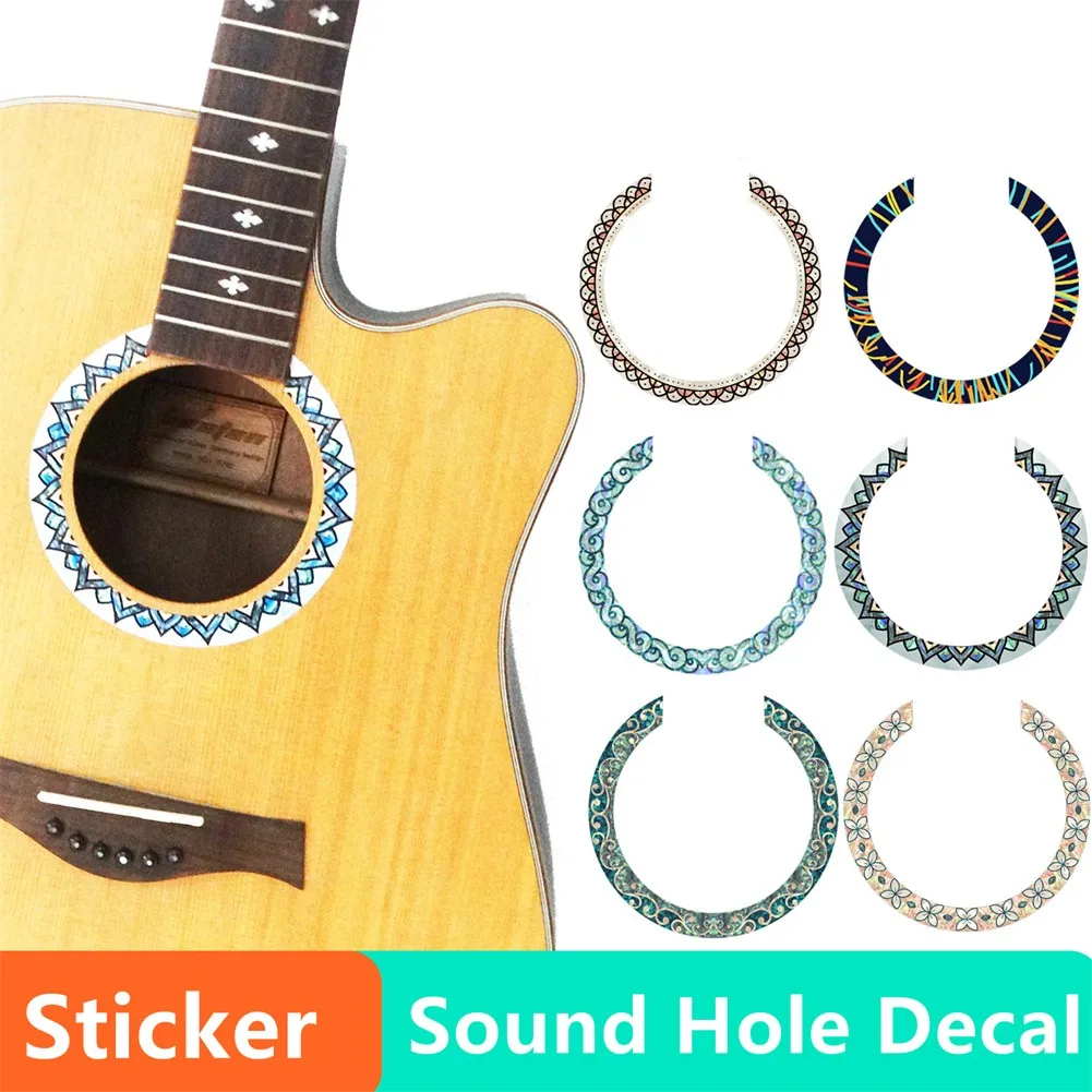 

1pc Guitar Sound Hole Sticker Sound Hole Decal Sticker Rosette Inlay For Acoustic Classical Guitar Parts Accessories