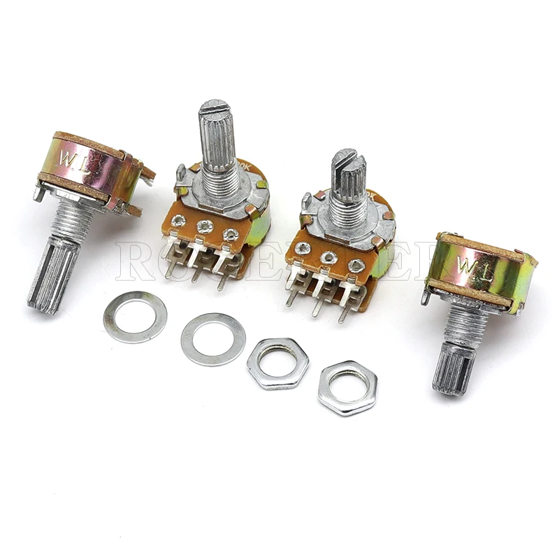 Потенциометр WH148 5 шт. 6 лампочек длина 15 мм B1K B2K B5K B10K B20K B50K B100K B250K B500K B1M