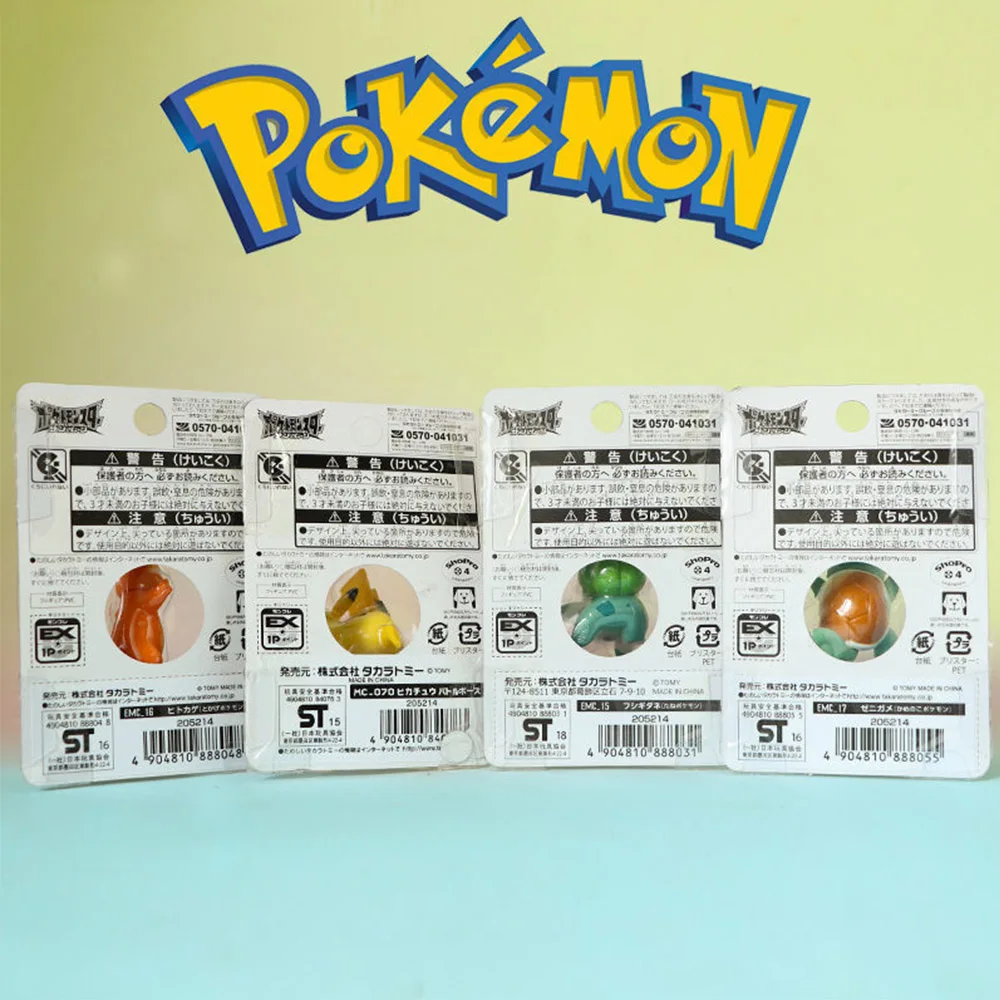 Pokemon Figures Pikachu Charmander Squirtle Ornaments Action Figure Cartoon Cute Model Dolls Kawaii Kids Girl Toys Gift | Игрушки и