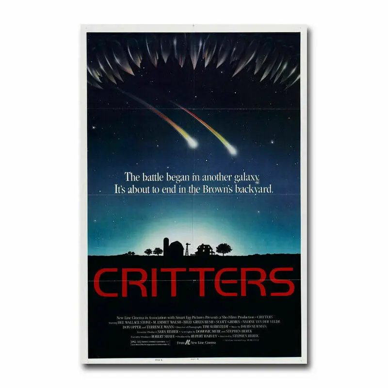 

J0129 CRITTERS Movie RARE Horror 2 Wall Sticker Silk Poster Art Light Canvas Home Decoration