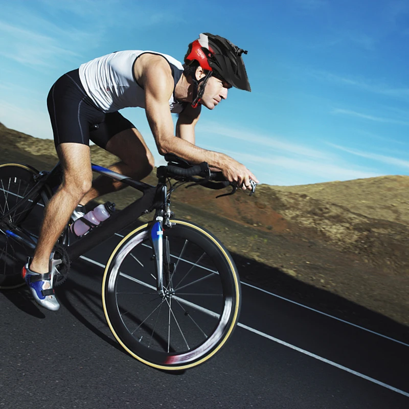 RNOX Men and women Riding helmet off-road Bike breathable camera Anti-collision cap Road bike mountain road | Спорт и развлечения