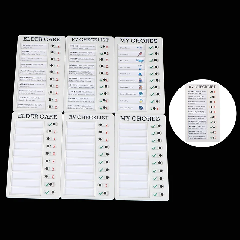 

Memo Plastic Board Chore Chart Reusable RV Checklist Daily Planner Behavior Notepad Stationery Scrapbook