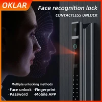 oklar face recognition door lock smart digital lock biometric fingerprint lock for outdoor home safe fingerprint password key