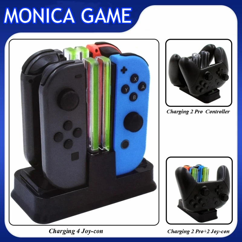 Зарядная док-станция для Nintendo Switch многофункциональная со светодиодным дисплеем