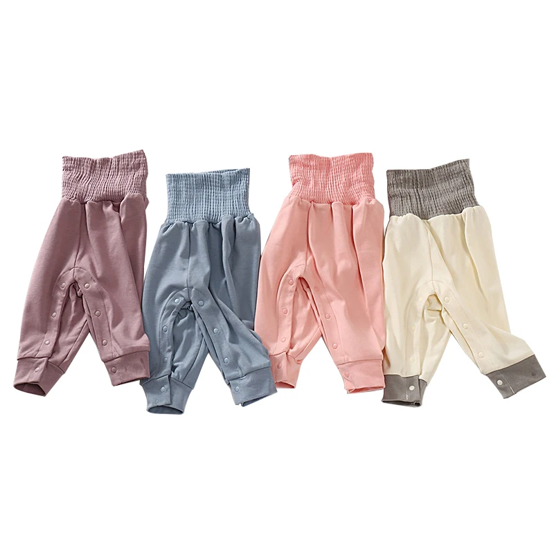 

Newborn Pants Cartoon Four Seasons High Waist Pants Baby 100%Cotton Morandi Soft Girl Pants Baby Boy trousers Pants 0-24M