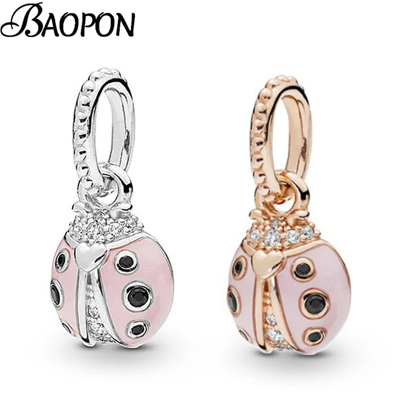 2 шт./лот модная новинка милая божья коровка подвеска Очаровательные бусы