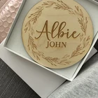 Деревянная гирлянда с именем и именем, реквизит для фото с объявлением о рождении, деревянный налет для объявления ребенка